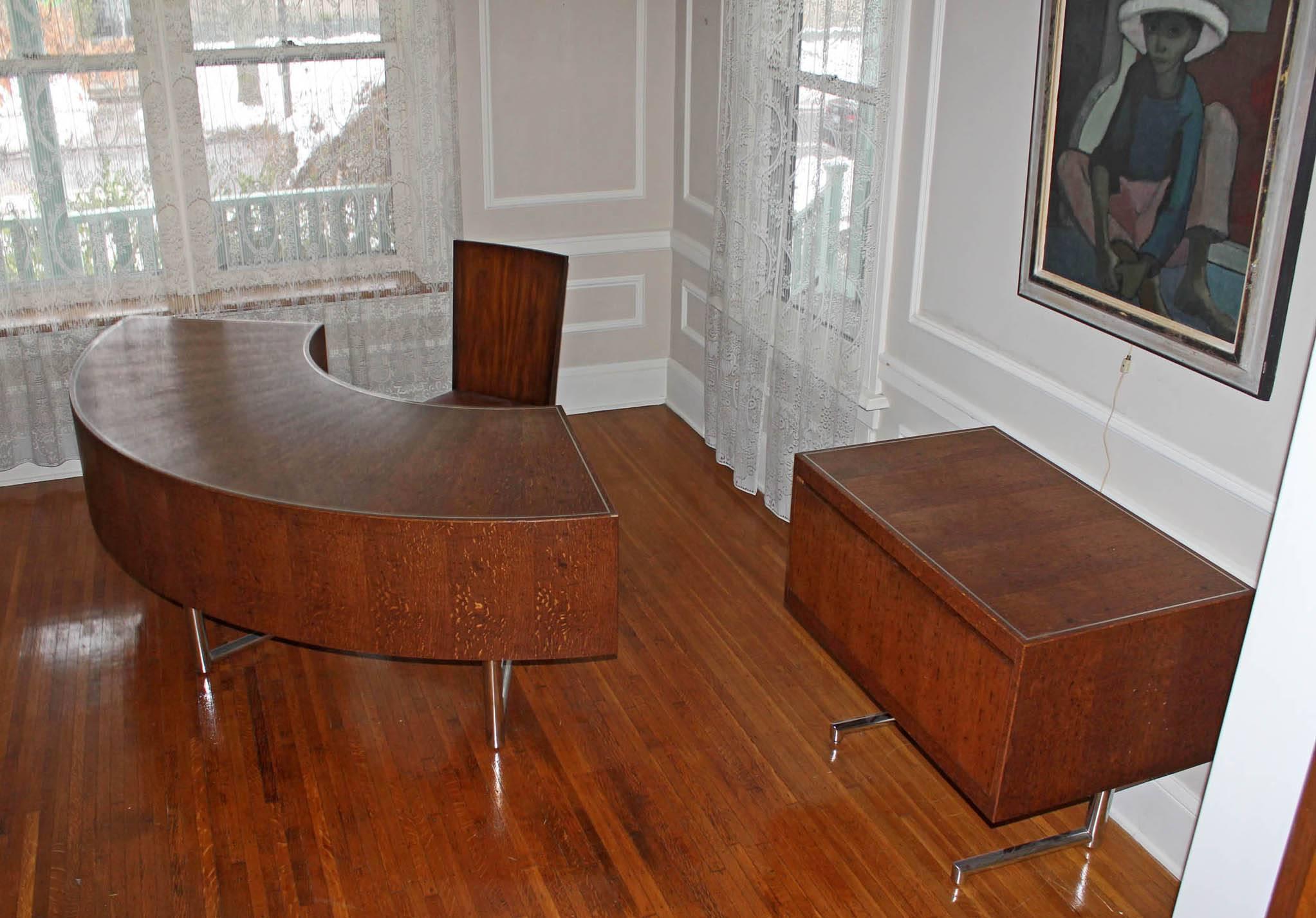 Modern Executive Office Desk and Matching File Console by Richard Scott Newman