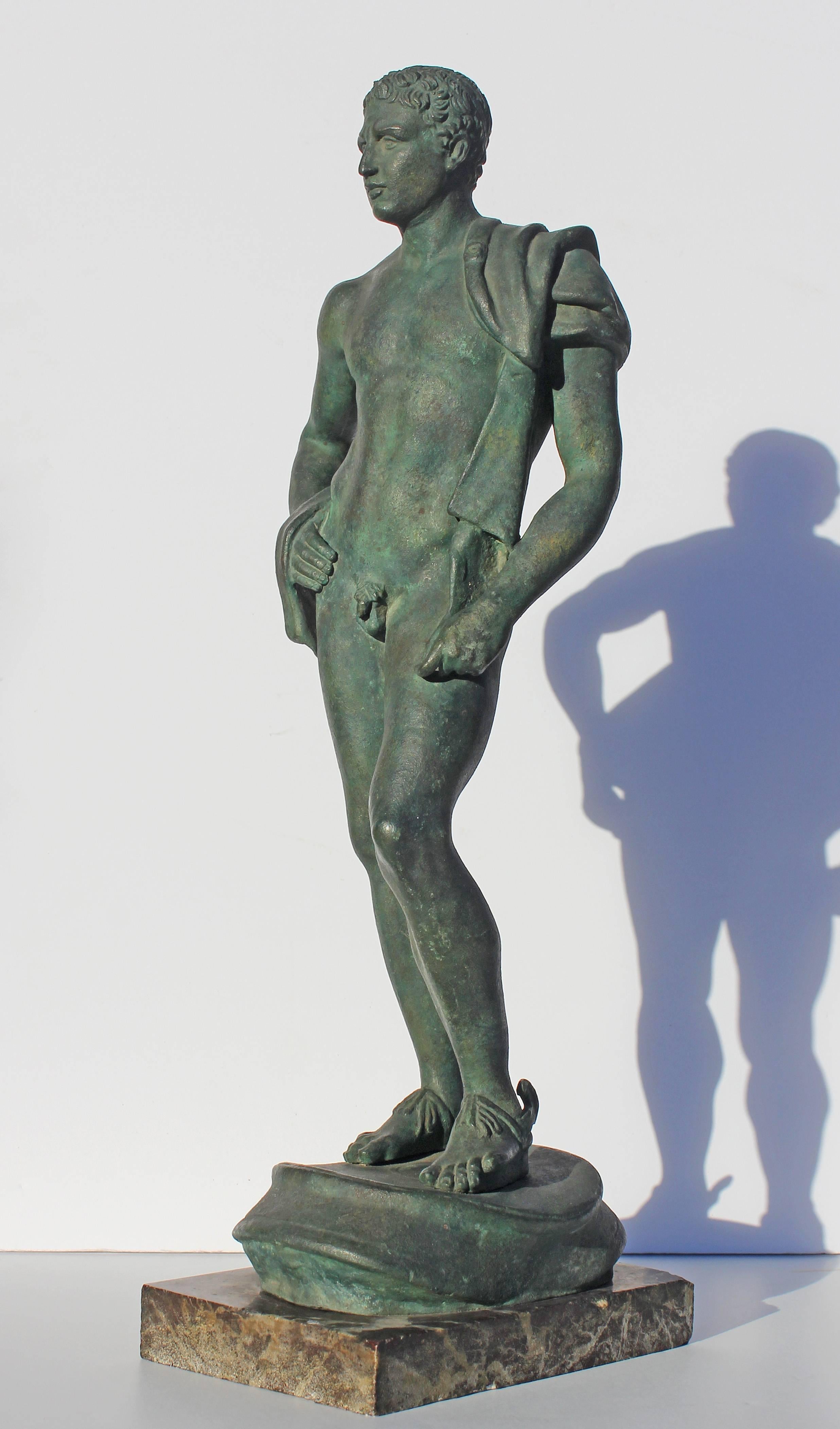 Grand Tour 19th Century Classical Bronze Sculpture of Hermes