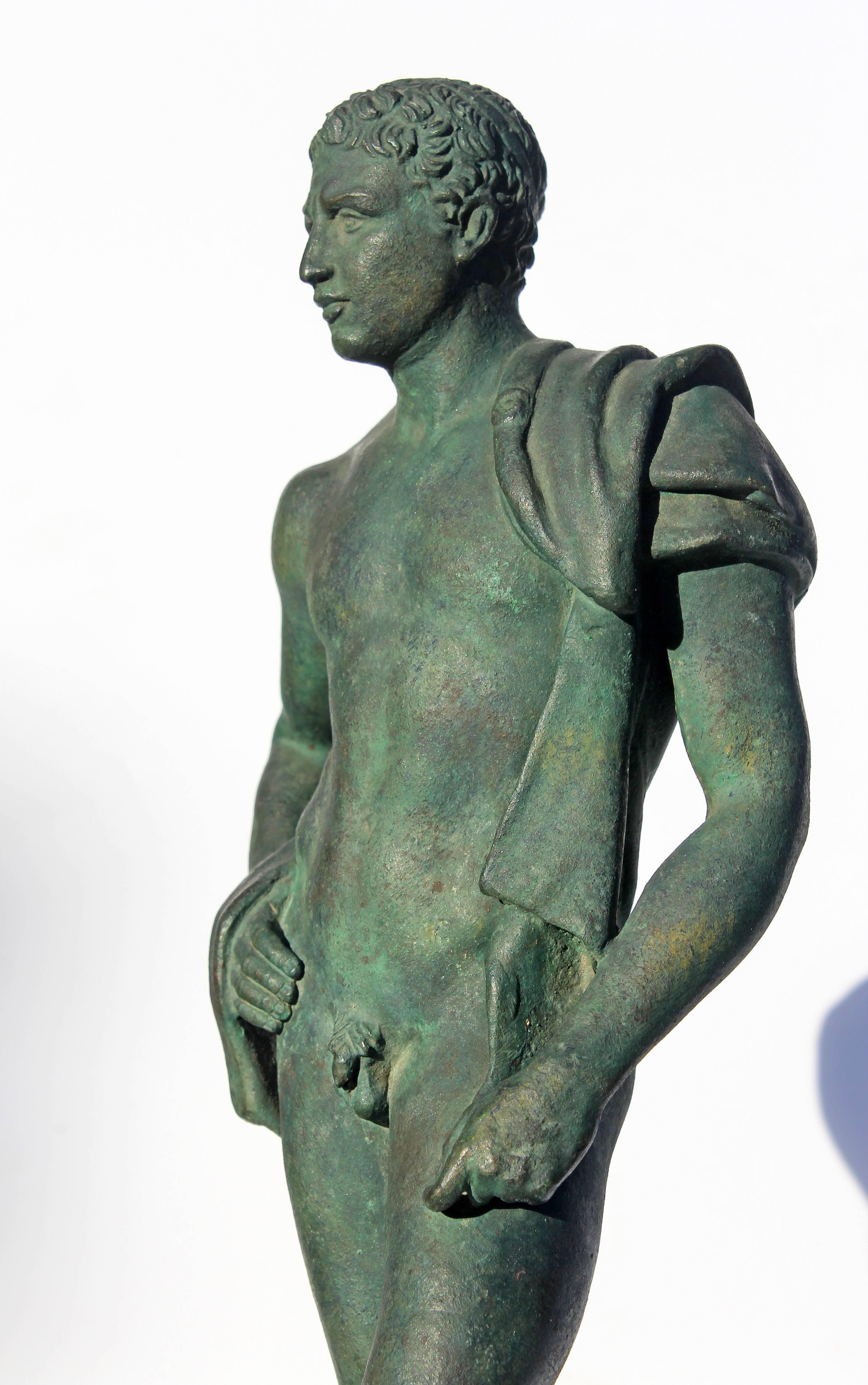 19th Century Classical Bronze Sculpture of Hermes In Good Condition In Rochester, NY