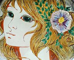 Pretty Woman Large Chelsea Art Pottery Charger