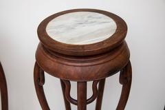 Pair of Chinese Tall Teak Stands