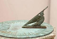 Antique Garden Sundial "Grow Old with Me the Best is Yet to Be"