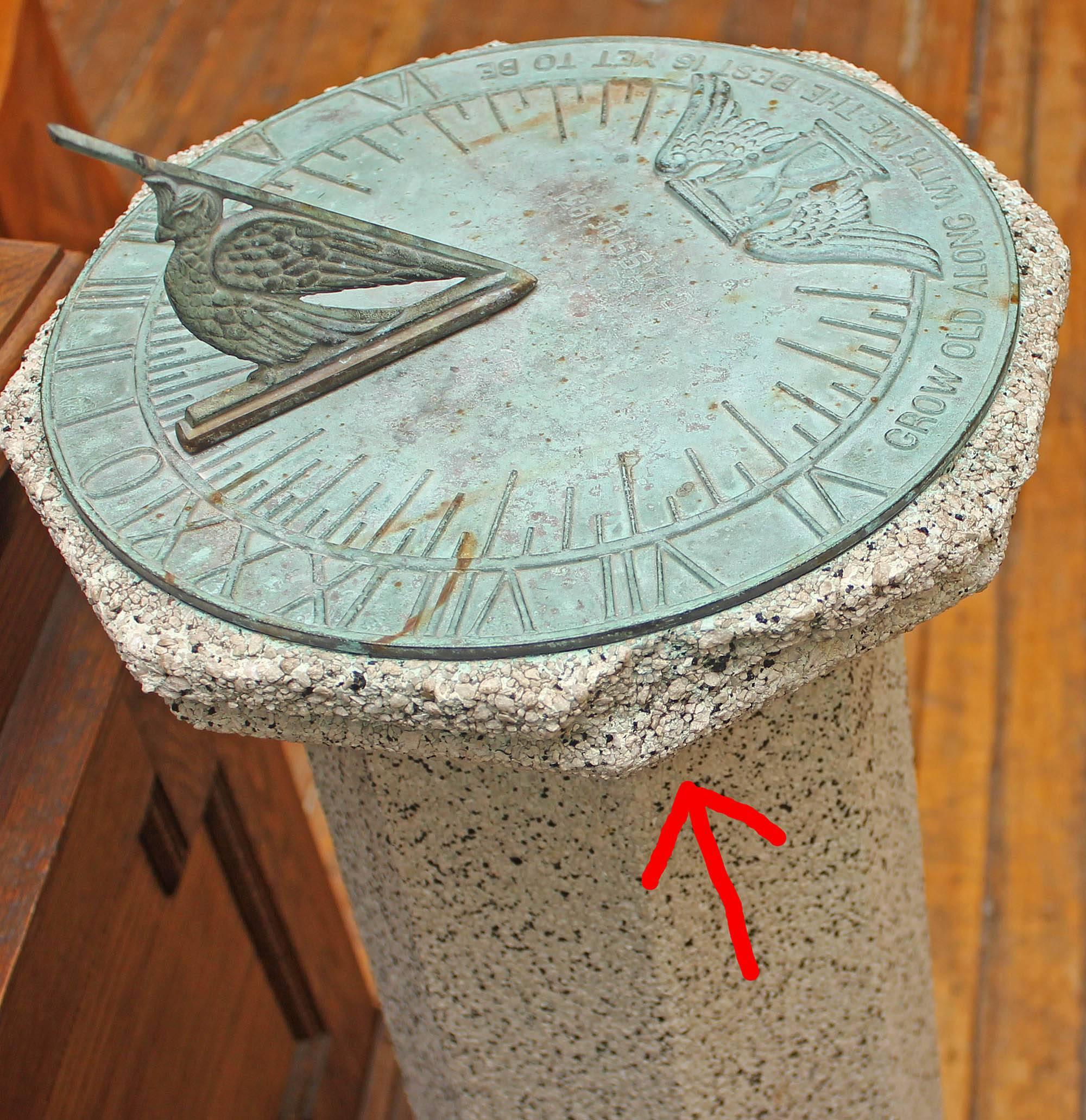 bronze sundial grow old with me
