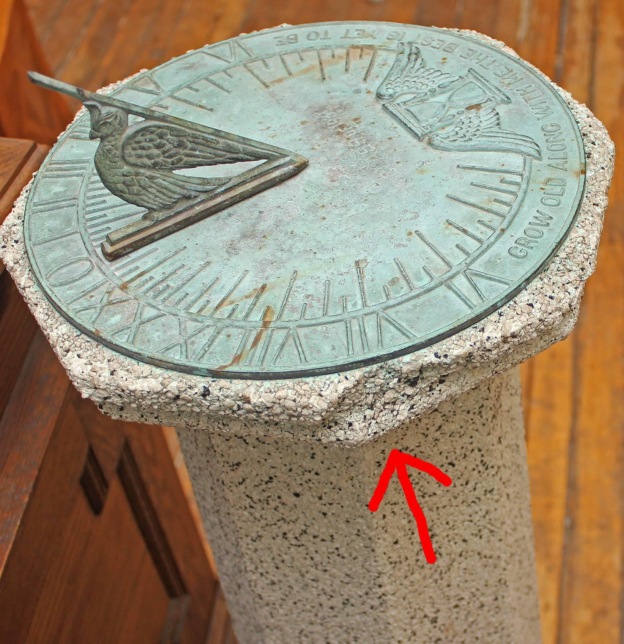 antique sun dial