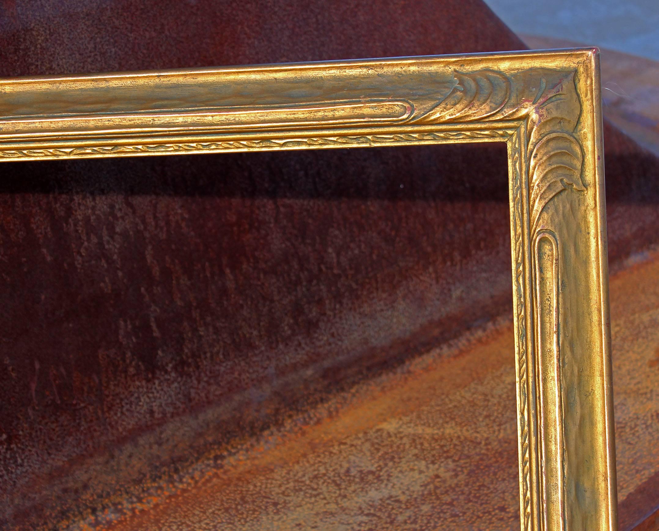 Mid-Century Modern Large Carved Impressionist Frame, Attributed to Newcomb Macklin