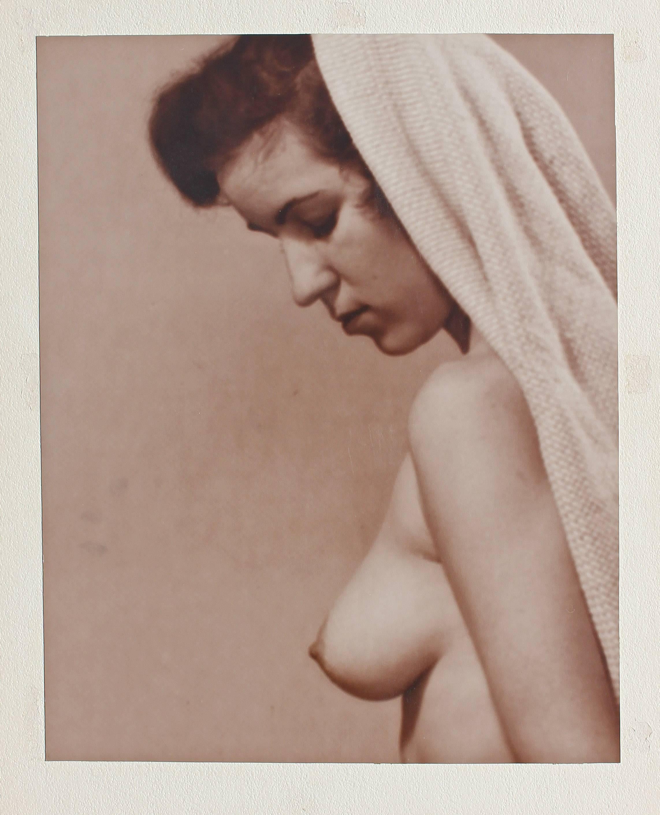Allegorical nude, large format vintage photograph. Attributed to Paul H. Oelman, American, 1880-1957.