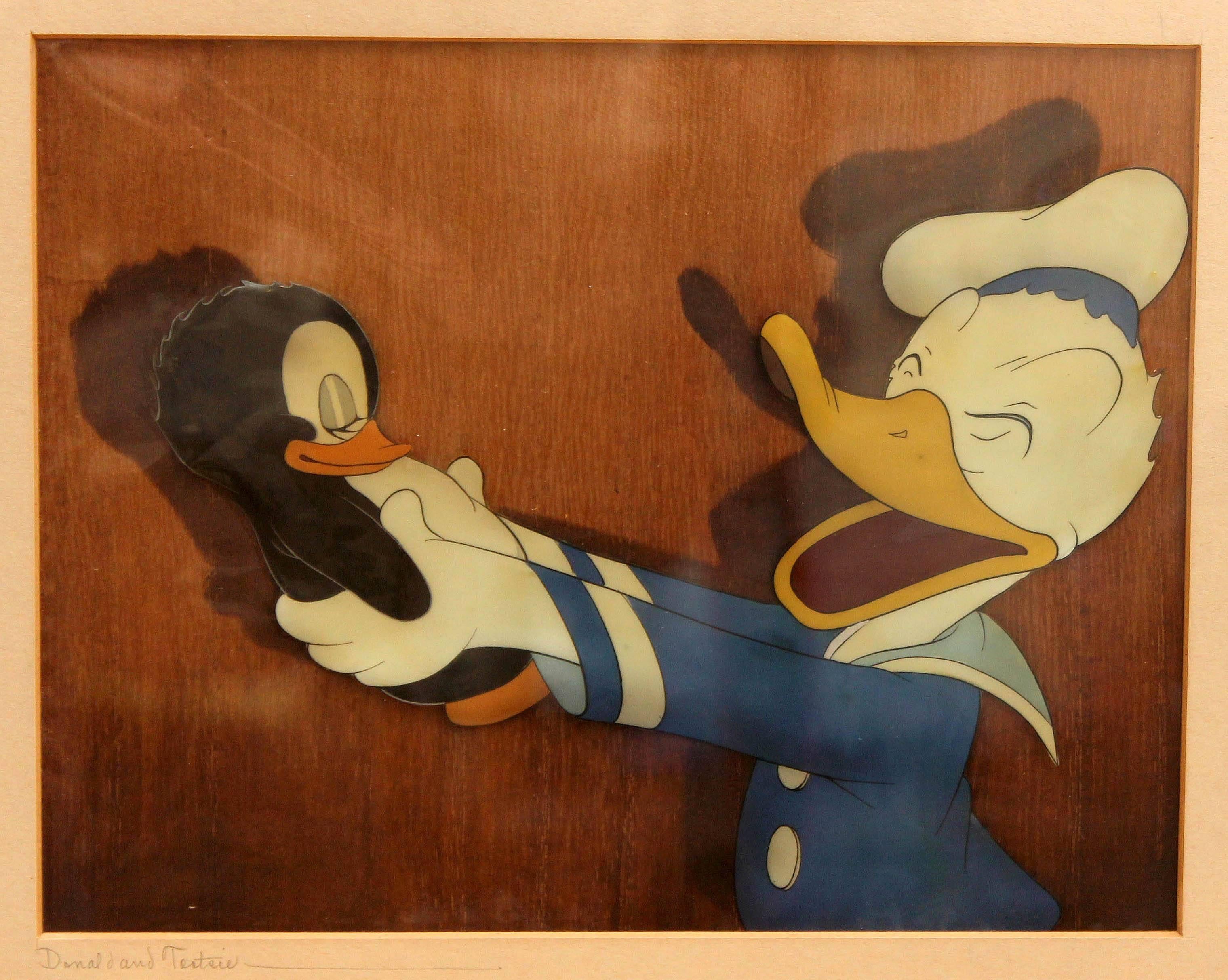 Modern Donald Duck 1939 Original Animation Art Work from Walt Disney Studios, Vintage