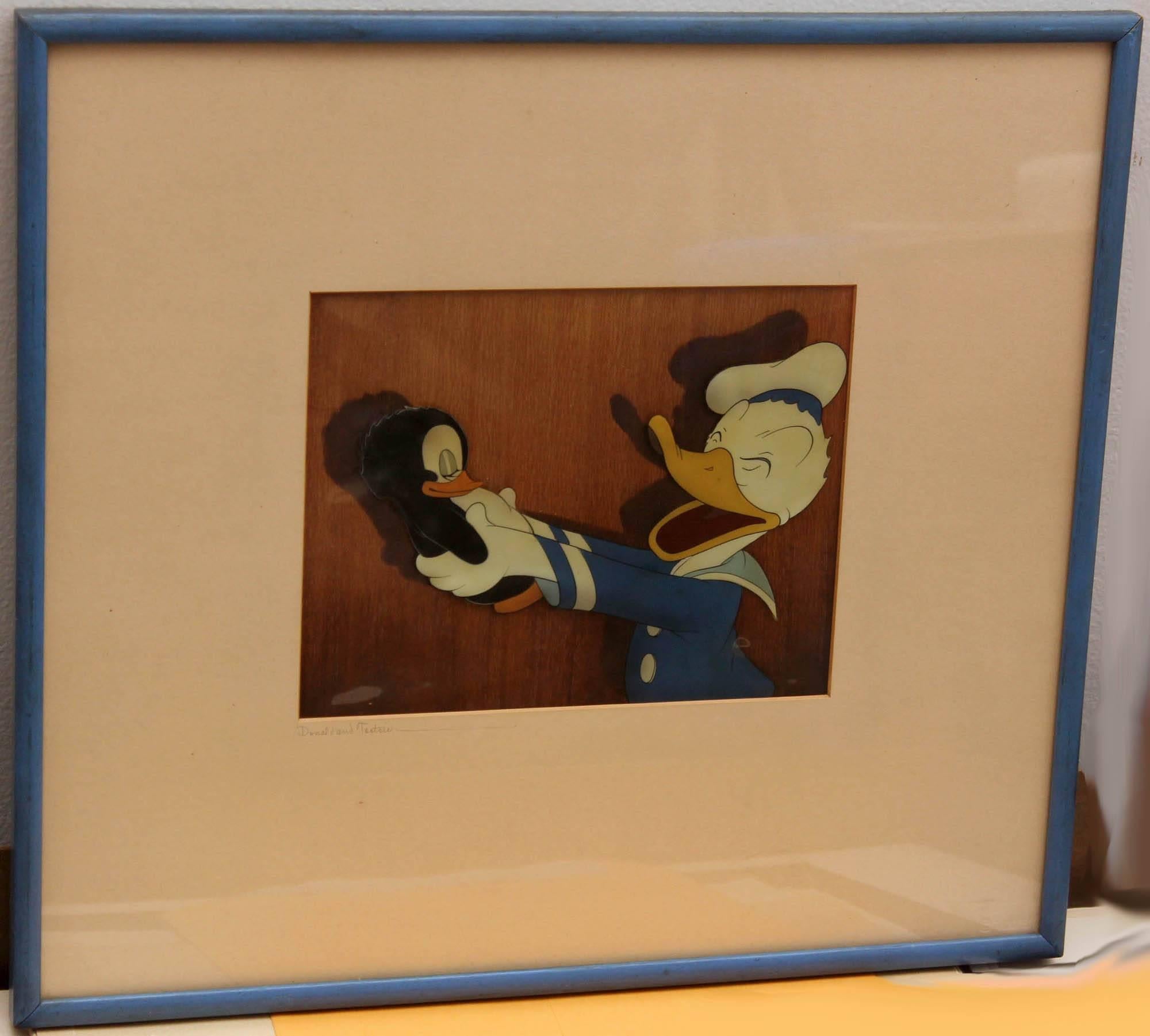 American Donald Duck 1939 Original Animation Art Work from Walt Disney Studios, Vintage