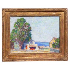Morning at Gloucester Harbor Seascape Painting by George P Orr 1930's