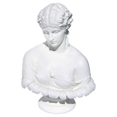 Busto clásico de Clytie, de Paros, a tamaño real, del siglo XIX