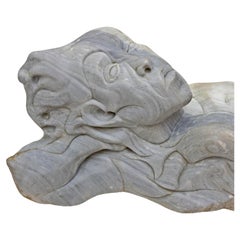 Modernist Carved Sandstone Figural Sculpture