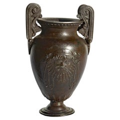 Pair of Cabinet Size Roman Classical Urns or Vases