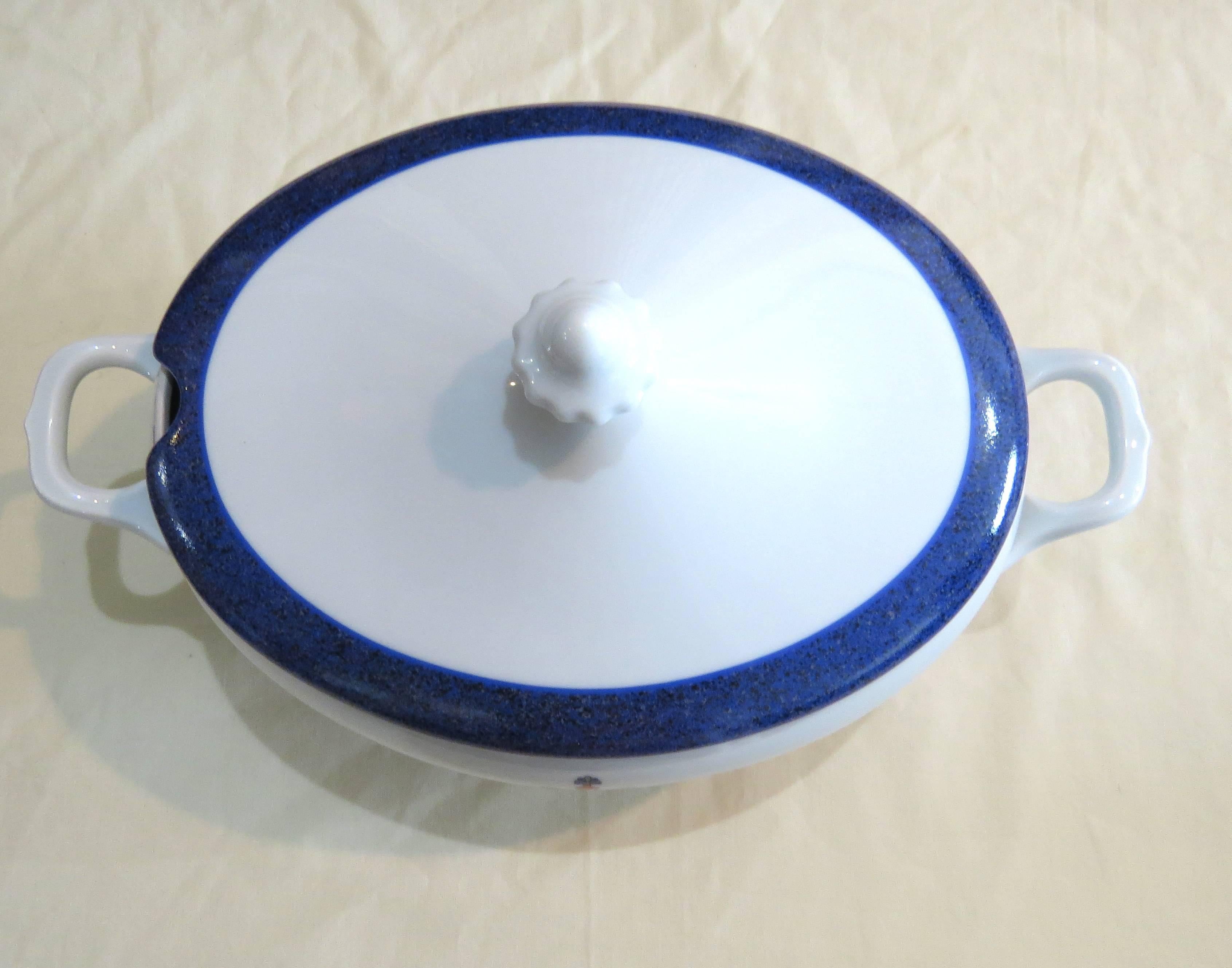 French Cartier La Maison Venitienne Porcelain Tureen Dish For Sale