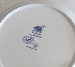Set of Six Hermes Papillons Porcelain Plate