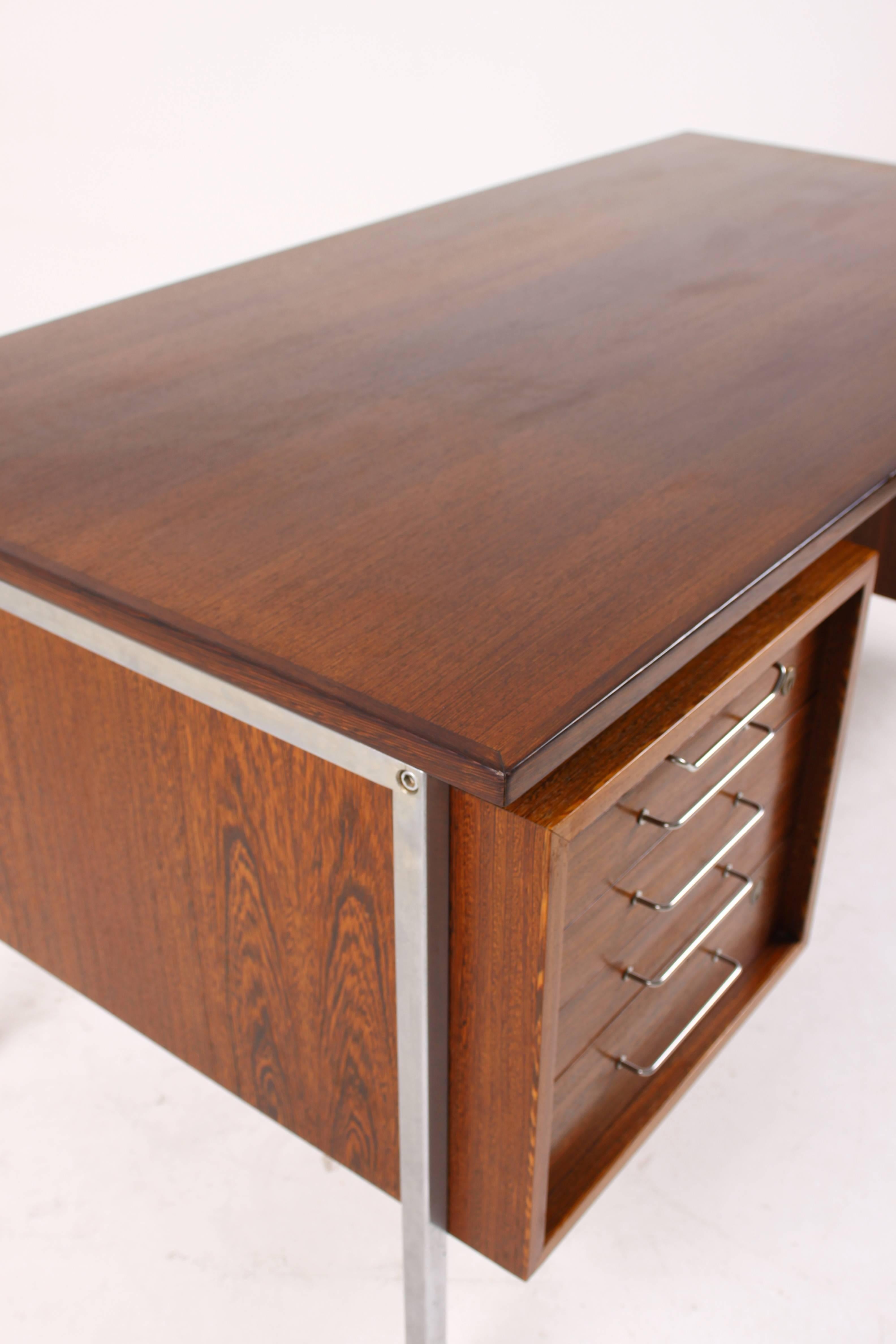 20th Century Vintage Large Executive Wenge Desk, Attributed to Fabricius Kastholm, Danish For Sale