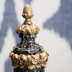 Pair of Louis XVI Style Gilt Mounted, Granite Cassoulets