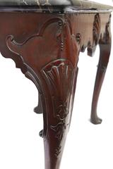 George II Mahogany Marble-Topped Irish Console Table