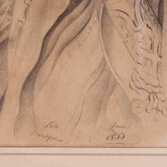 The Revolt of Cairo, Pencil on Paper, Laid on Board by Lisa Lévesque