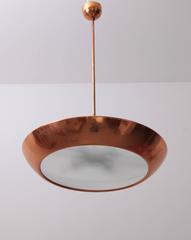 1930s Copper and Glass Pendant Lamp by Josef Hurka for Napako, 1 of 2