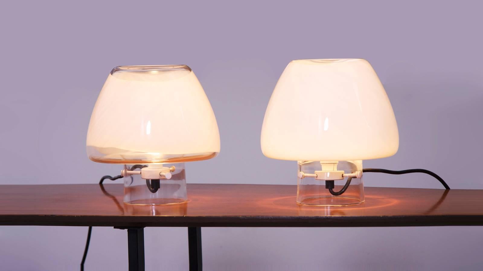 Mid-Century Modern Pair of Table Lamps by Angelo Mangiarotti