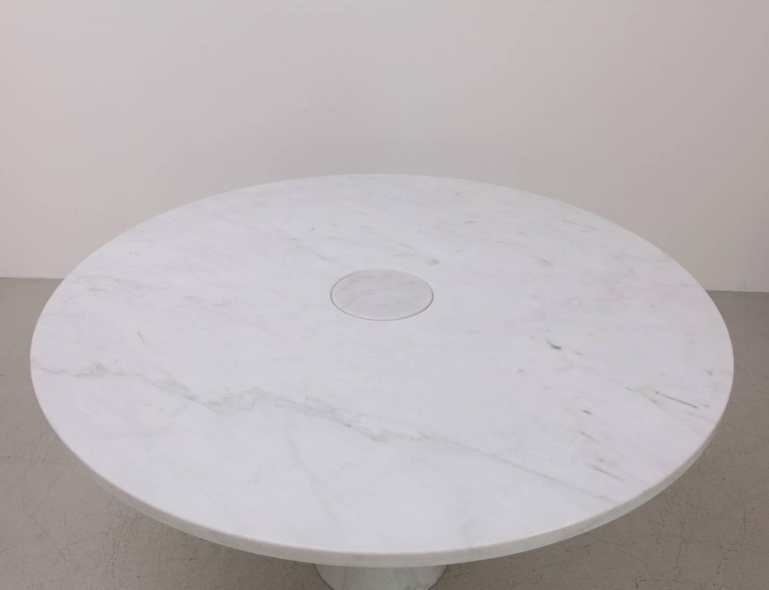 Mid-Century Modern Angelo Mangiarotti, Eros Table, Carrara Marble, Italy, 1971