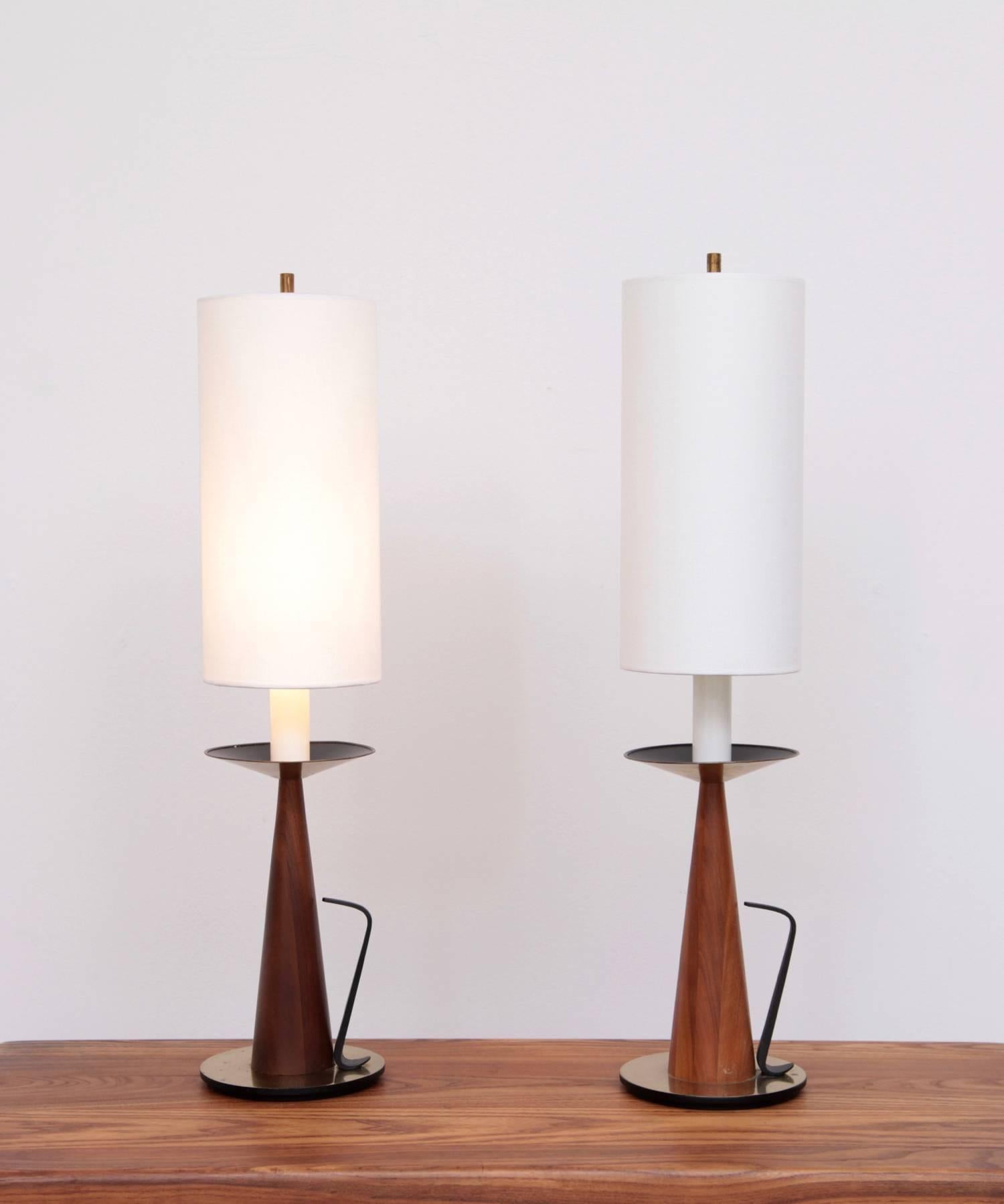 Mid-Century Modern Pair of Tony Paul Table Lamps for Westwood Lighting