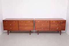 Pair of Chest of Drawer Dressers in Walnut by Kipp Stewart for Drexel
