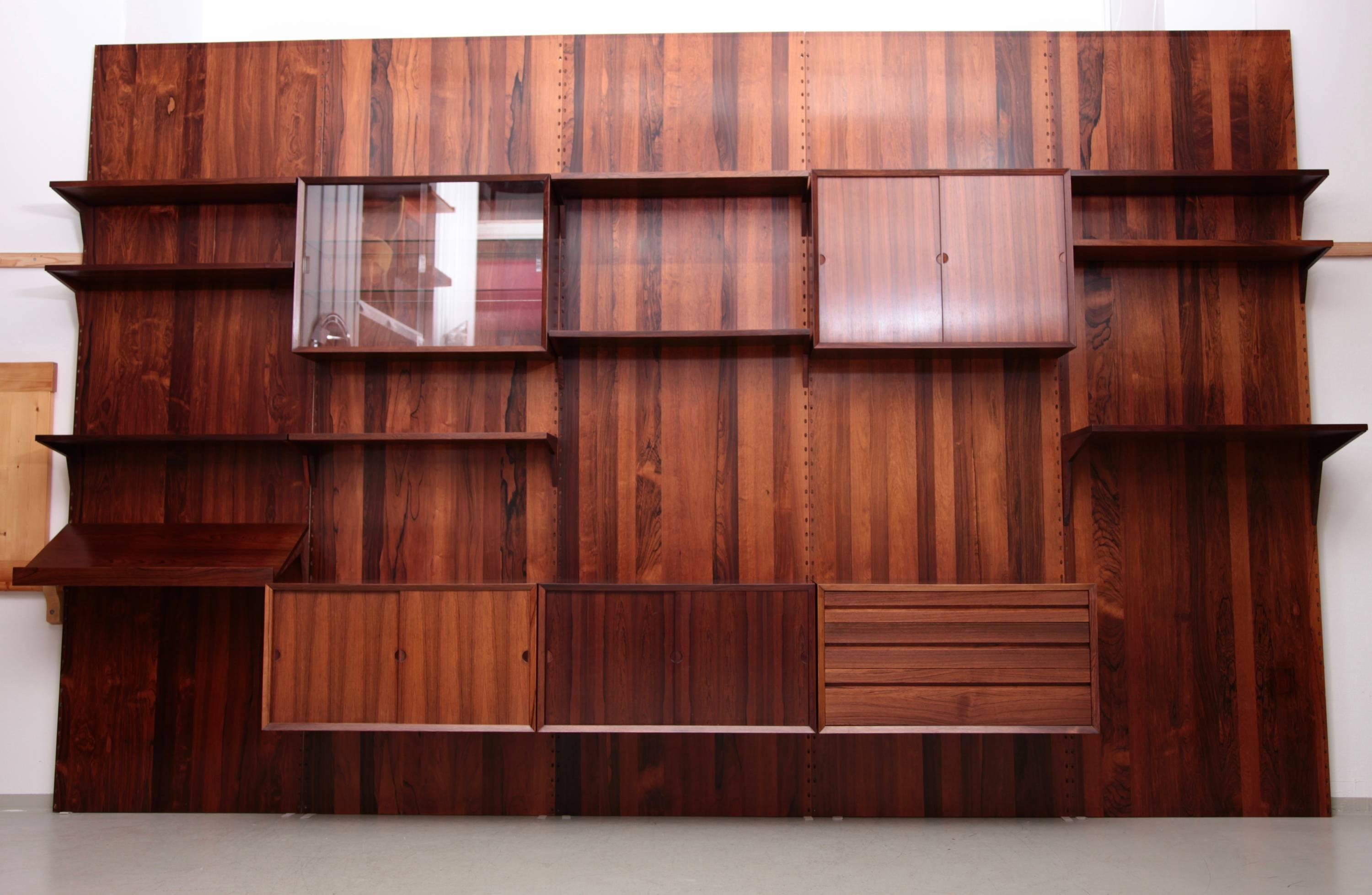 Mid-Century Modern Rosewood Wall Unit by Poul Cadovius for Cado, Denmark, 1960s