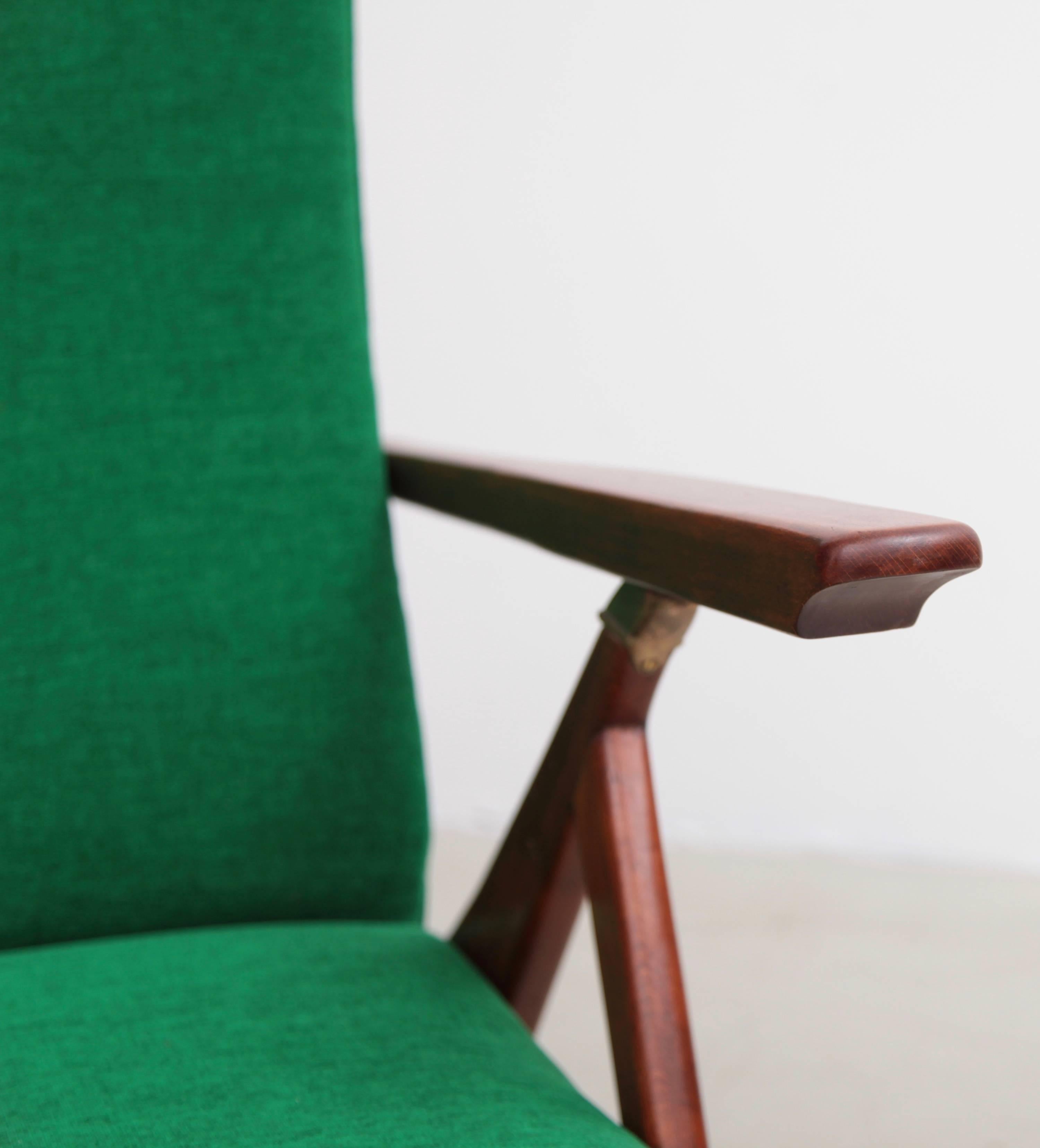 Mid-20th Century Rare Pair of Antonio Gorgone Reclining Lounge Chairs