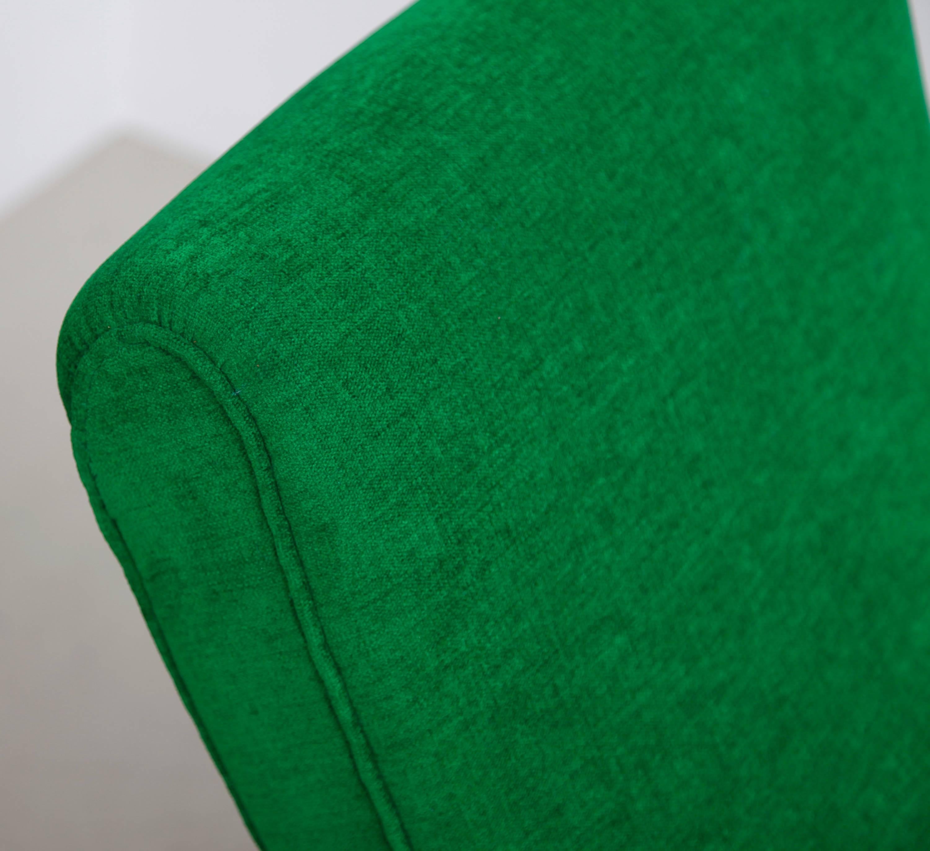 Fabric Rare Pair of Antonio Gorgone Reclining Lounge Chairs