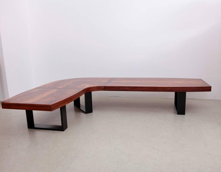 Huge Curved Rosewood Studio Coffee Or Sofa Table In L Shape Freeform At 1stdibs - L Shaped Coffee Table Huge Curved Rosewood Studio Coffee Or Sofa Table In L Shape Freeform At 1stdibs - L Shaped Coffee Table