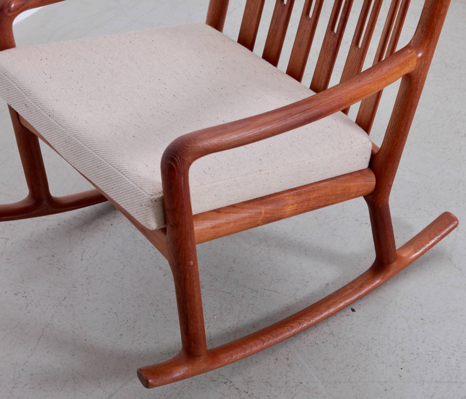 Mid-20th Century Jacob Kjaer Rocking Chair in Teak, Denmark, 1960s