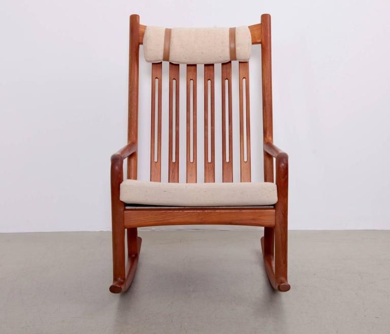 Jacob Kjaer Rocking Chair in Teak, Denmark, 1960s at 1stDibs