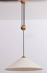 Florian Schulz Keos with Rare Fabric Shade with Center Counterweight