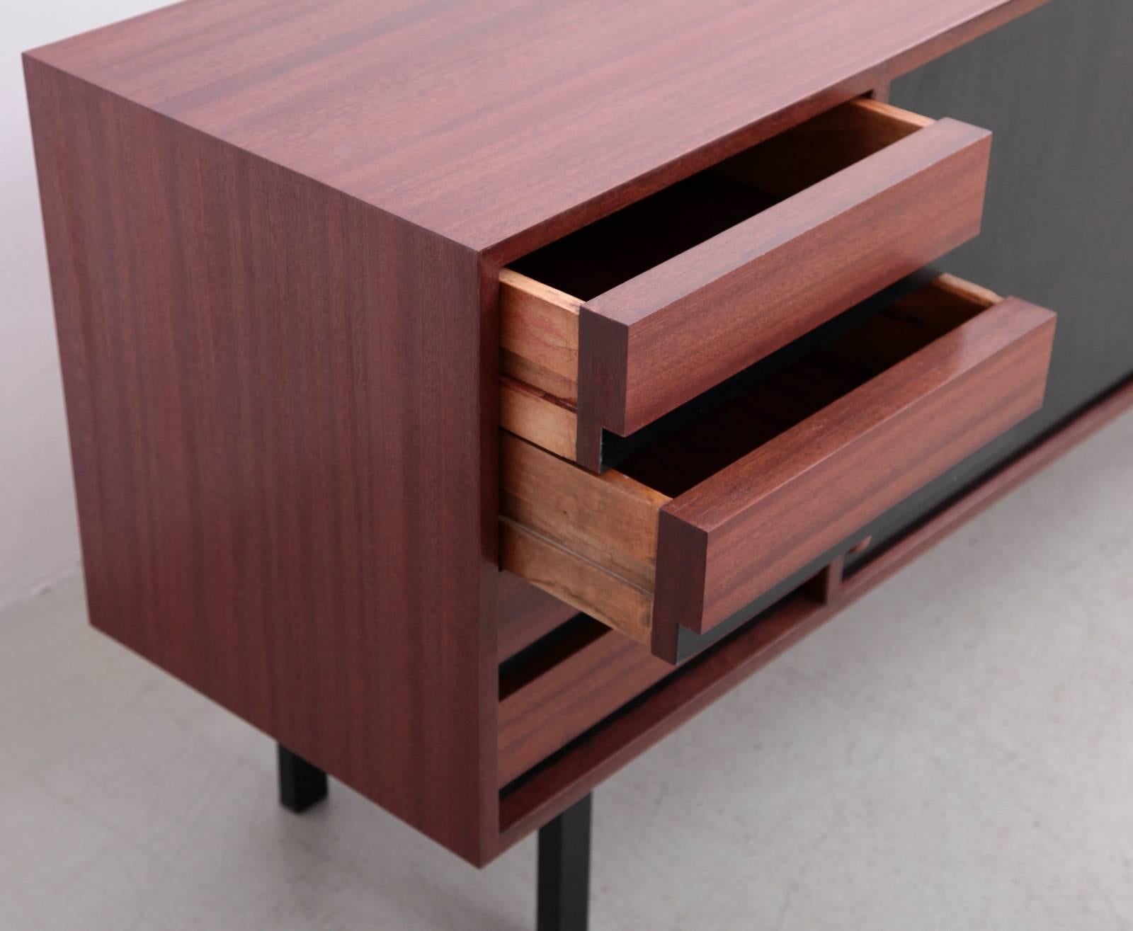 Mid-Century Modern Charlotte Perriand Cansado Sideboard by Steph Simon in Mahogany