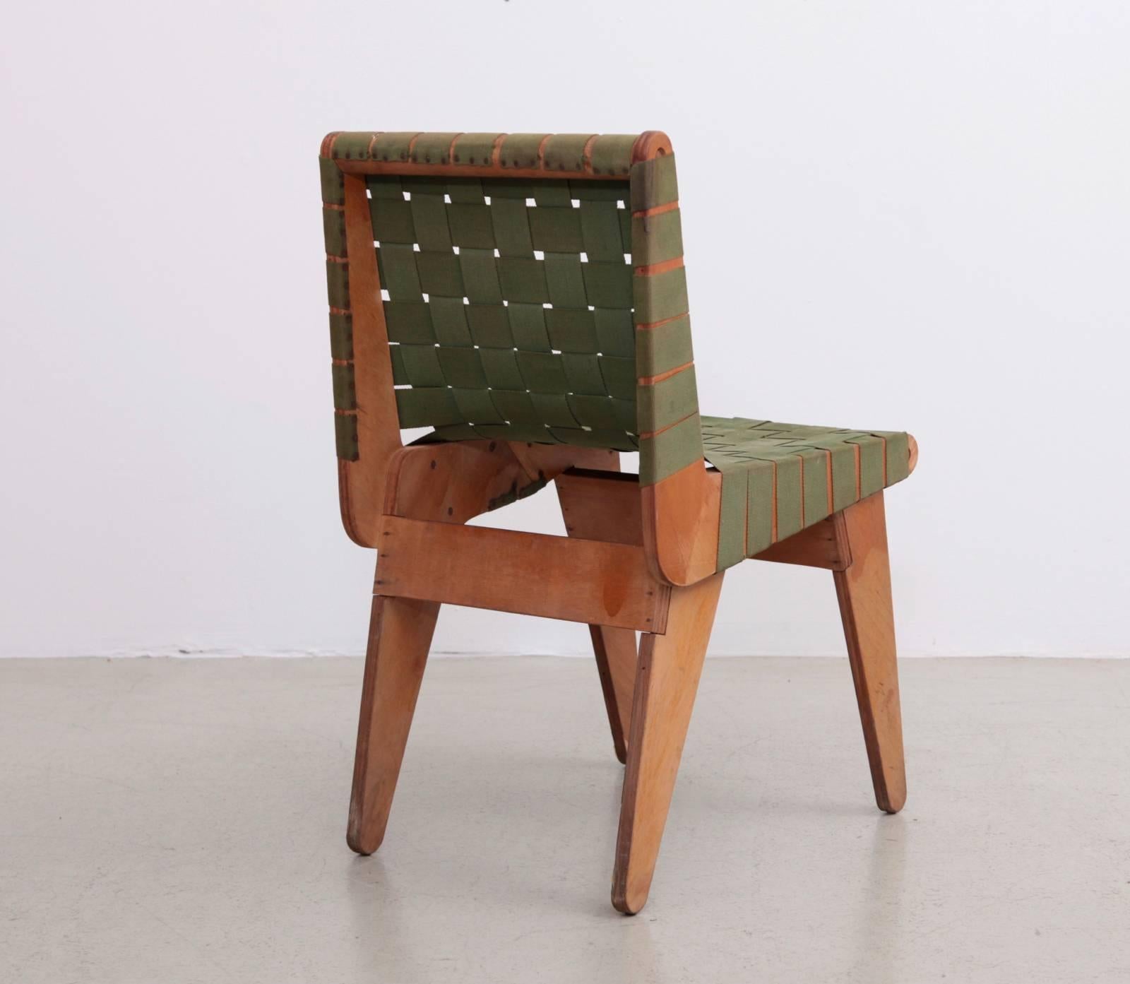 Mid-Century Modern Original Green 1949 Klaus Grabe Plywood Chair