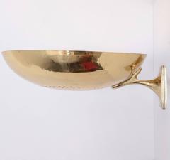 1 of 6 Extraordinary Huge and Rare 1930s Brass Wall Lamps from a German Theatre