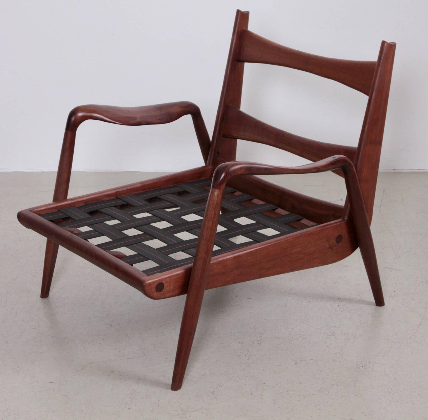 Phillip Lloyd Powell 'New Hope' Lounge Chair in Black Walnut 1