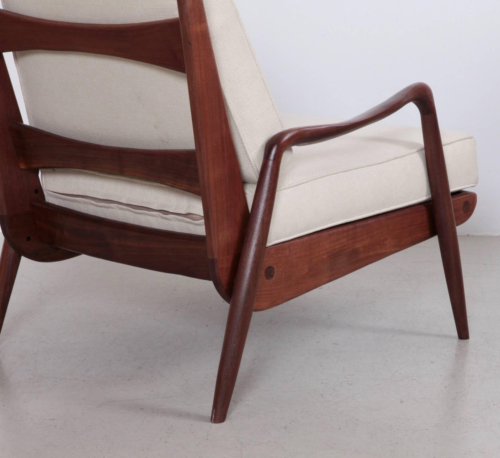 American Phillip Lloyd Powell 'New Hope' Lounge Chair in Black Walnut