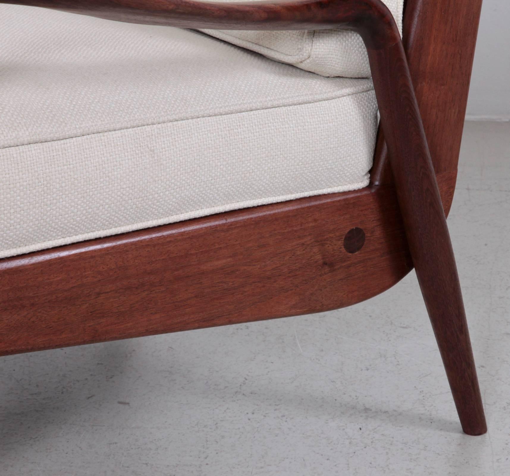 Fabric Phillip Lloyd Powell 'New Hope' Lounge Chair in Black Walnut