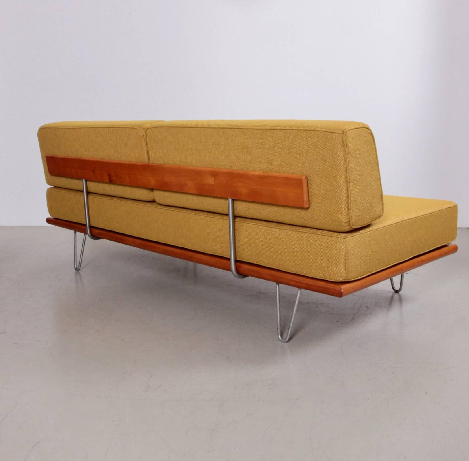 Mid-Century Modern Early Signed George Nelson Pinleg Daybed New Upholstered for Herman Miller