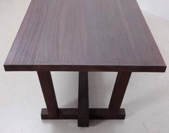 French 1960s Heavy Solid Studio Dining Table in Oak