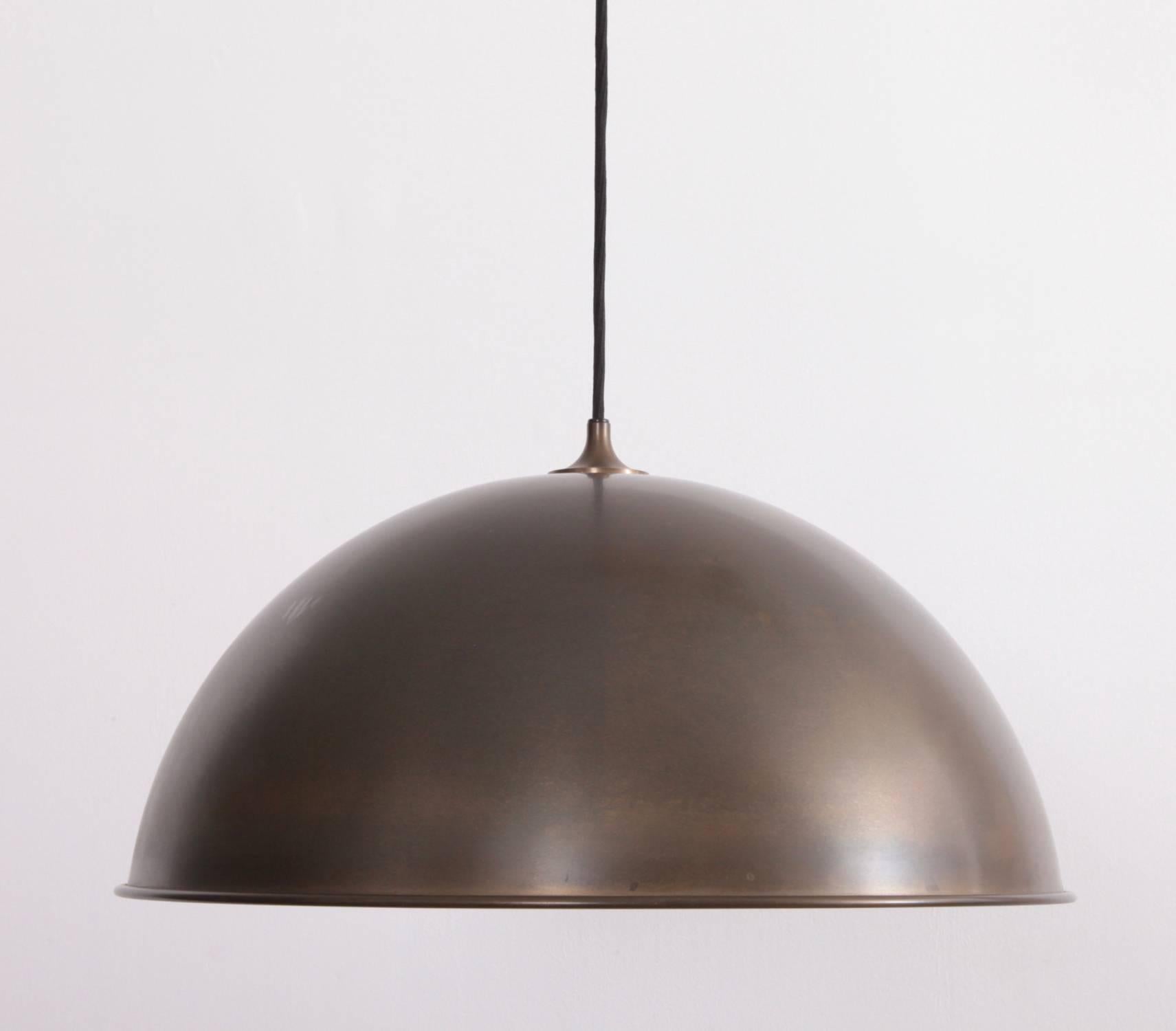 Mid-Century Modern Huge Florian Schulz Posa Counterweight Pendant Lamp with a Great Flat Patina