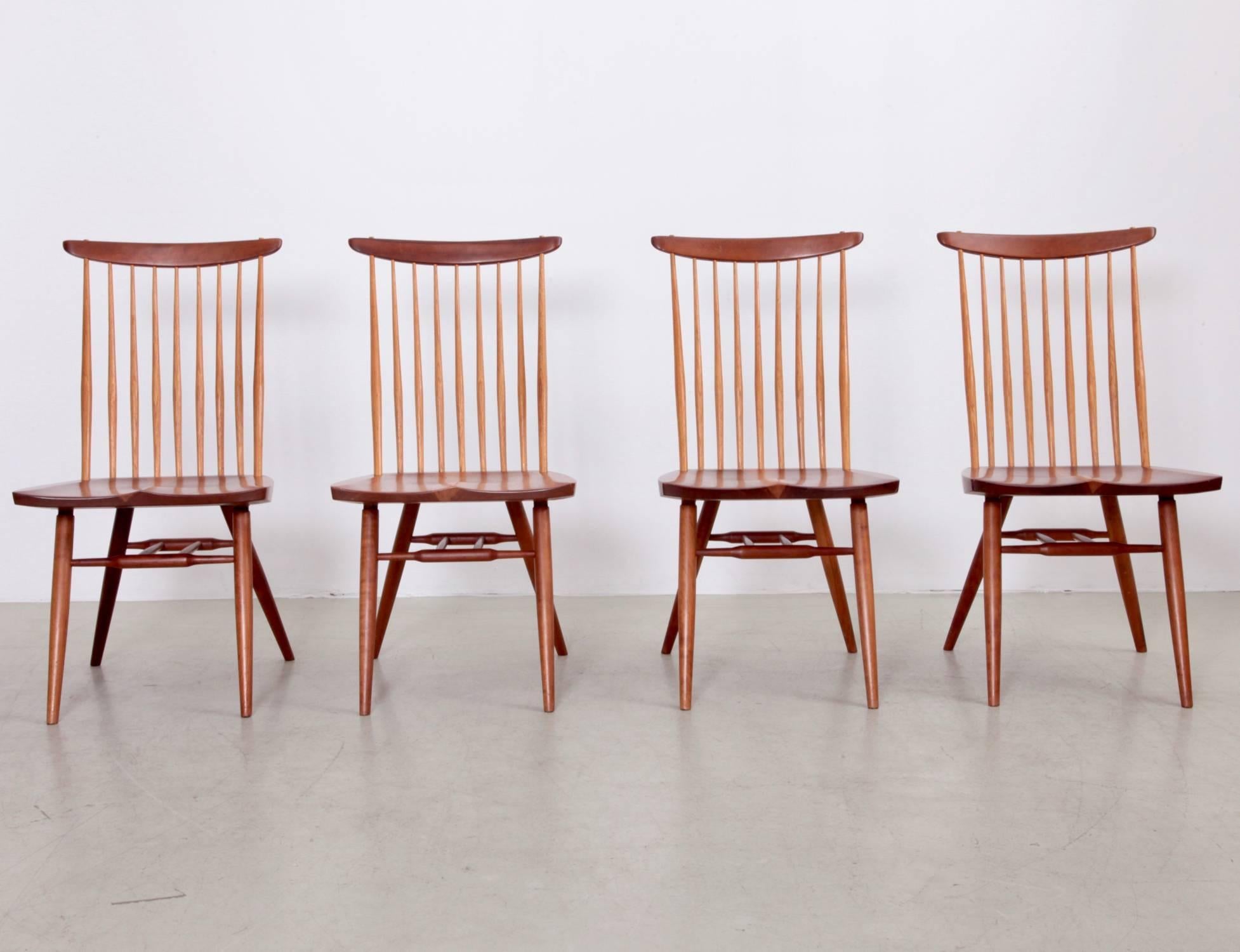 Mid-Century Modern Set of Four George Nakashima, New Chairs