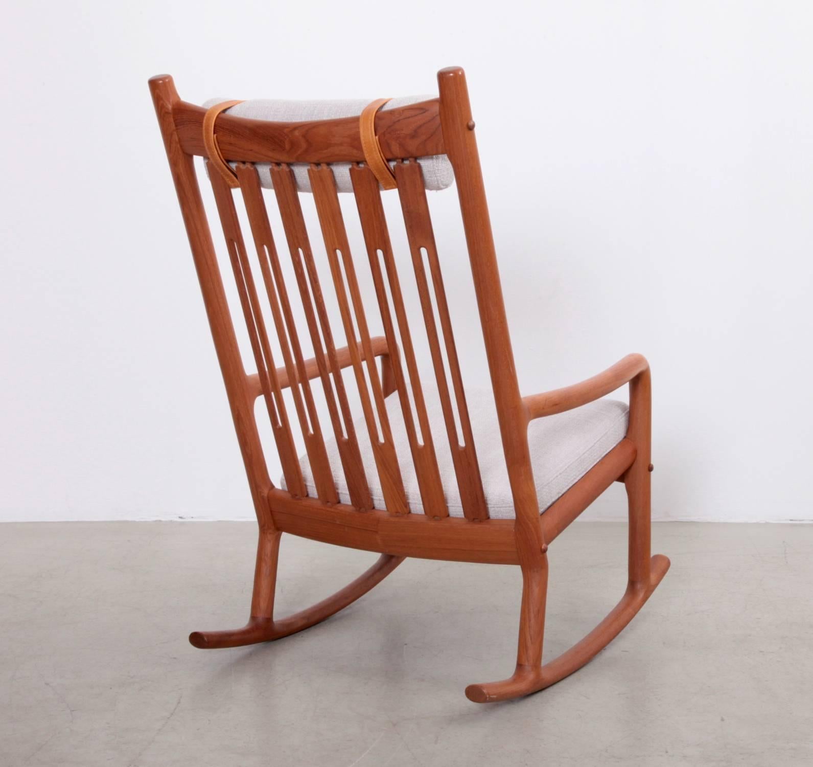 Mid-Century Modern Jacob Kjær Rocking Chair in Teak, Denmark, 1960s