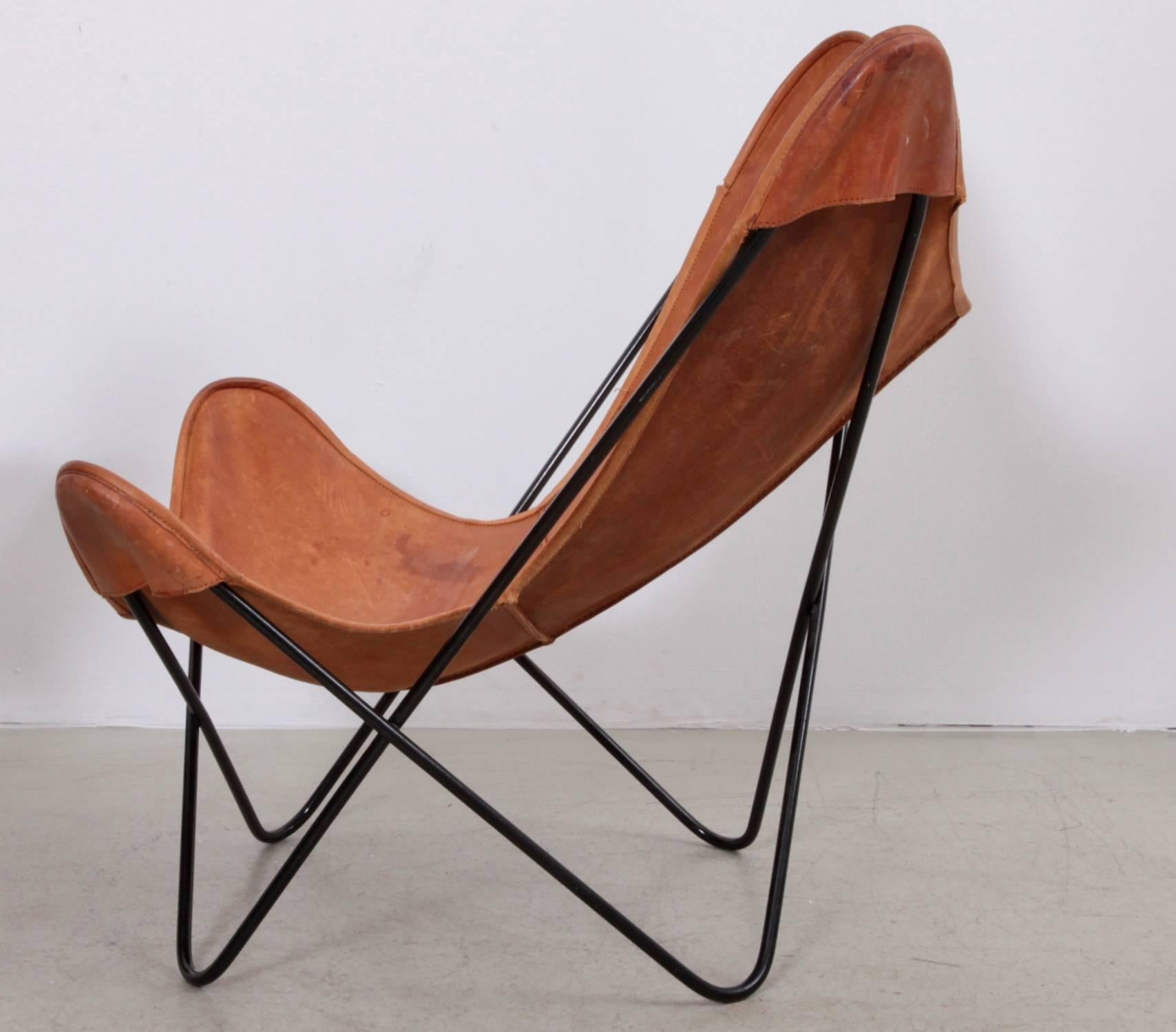 Rare Matched Pair of Ferrari Hardoy Butterfly Chairs for Knoll  In Fair Condition In Berlin, DE