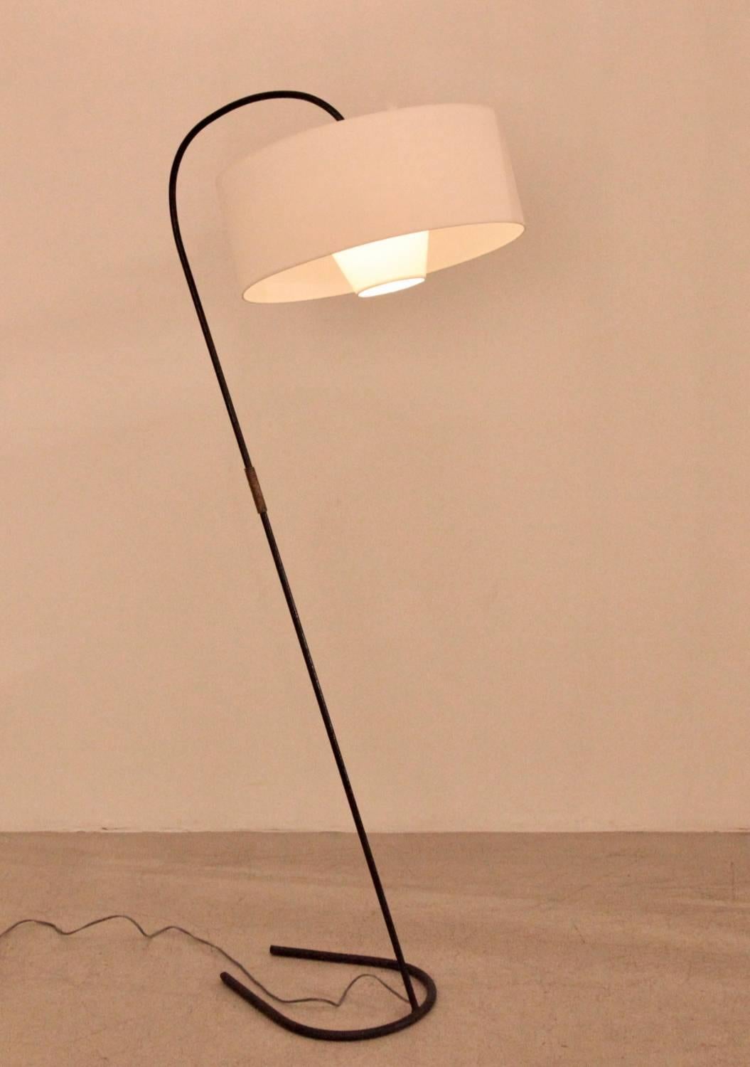 Metal French 1950s Decorative Floor Lamp 
