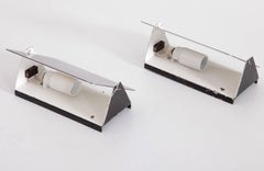 Pair of Charlotte Perriand CP1 Black Metal Sconces, France, 1960s