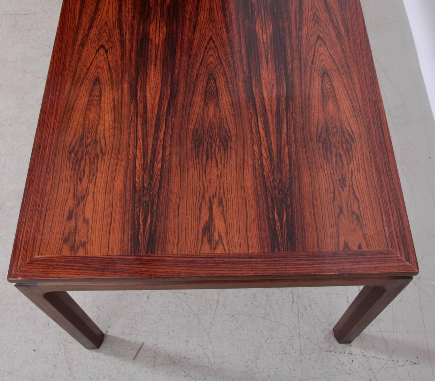 Mid-Century Modern Large Wood Coffee Table Attributed to Aksel Kjersgaard or Kai Kristiansen For Sale