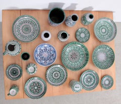 Large Ceramic Collection of 21 Pieces of Schleiss Gmunden, Austria, 1950s